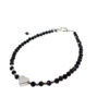 Bracelet en Obsidienne 3mm avec petit coeur