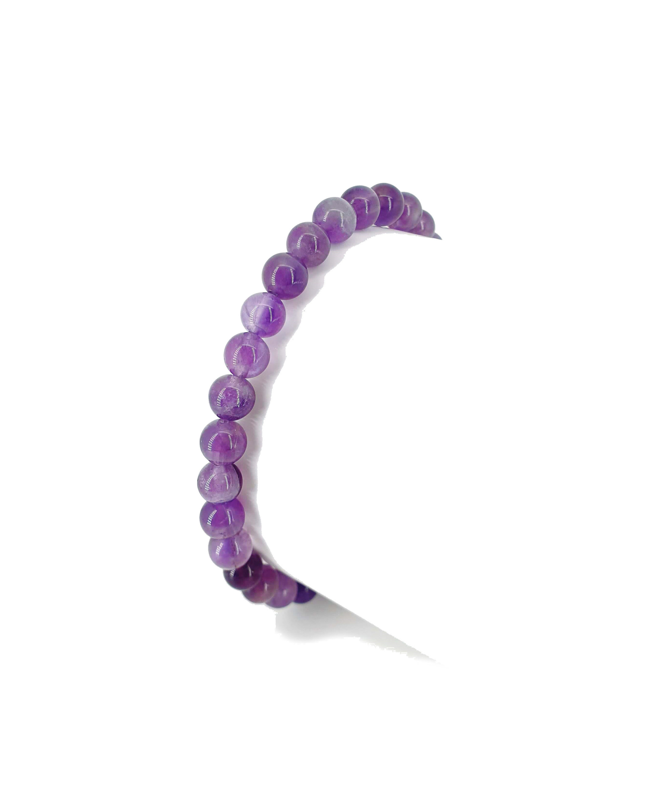 Bracelet Perles Angélite Et Améthyste - Pierre Naturelle - Thème Apaisement - Neuf Dans Pochette Cadeau
