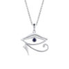 Pendentif Œil d'Horus en argent 925 brillant by White Alpina. Notre collier est livré avec chaine et écrin. Osez l'Histoire