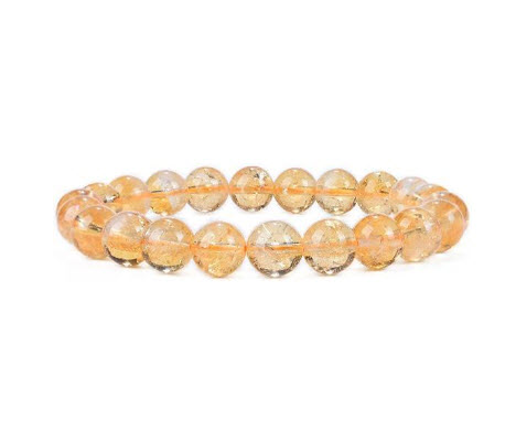 Magnifique Bracelet en Citrine 6mm White Alpina vous propose la possibilité de lier d'autres charms en Argent 925 by White Alpina
